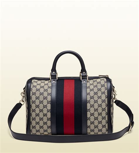 gucci vintage web boston bag blue|gucci microguccissima boston bag.